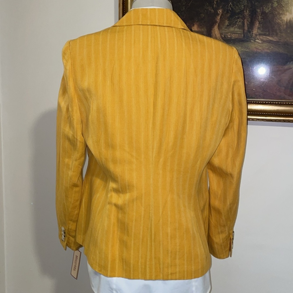 Michael Kors Vintage Spring 2006 Marigold Pinstripe Blazer NWT Size 16 - Picture 3 of 13